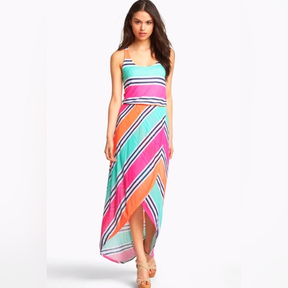 Splendid stripe faux wrap maxi dress - Picture 4 of 6